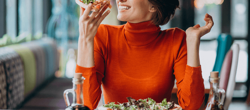 woman in restaurant